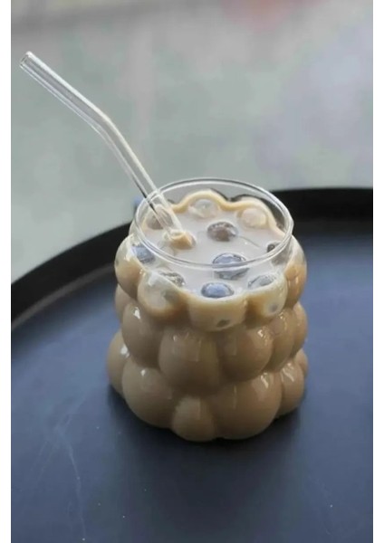 Back Sıne - Bubbly Üzüm Şekilli Sunum Bardağı – Şeffaf Renkli, Kahve, Çay, Limonata Meşrubat