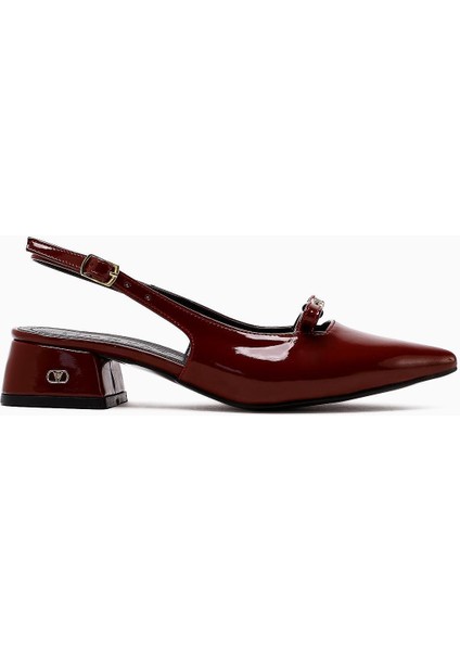 Sevy Borda Rugan Toka Detaylı Kısa Topuklu Kadın Ayakkabı modelleri