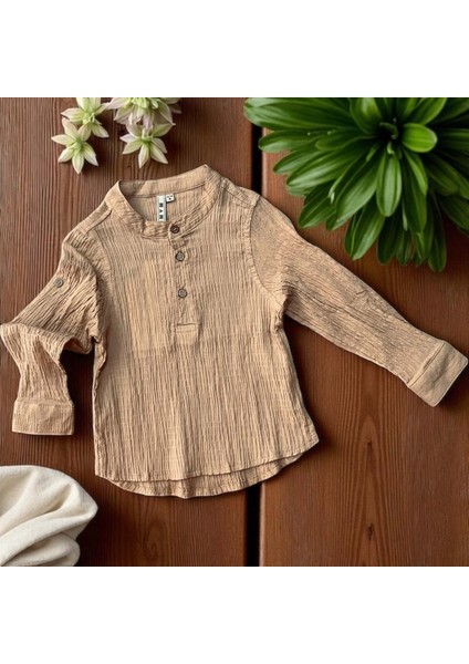 Hakim Yaka Gömlek - Nanıca Kıds - NNC123107 - Camel - 3 Yaş - NNC123107-CAMEL-3 Yaş Camel