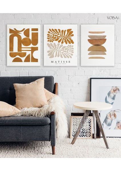 3 Parça Boho Mdf Tablo Seti