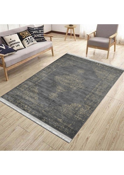 Klasik Desenli Halı Kaymaz Taban Kilim Yıkanabilir Yolluk Dot Tabanlı Salon Halısı 4113A modelleri