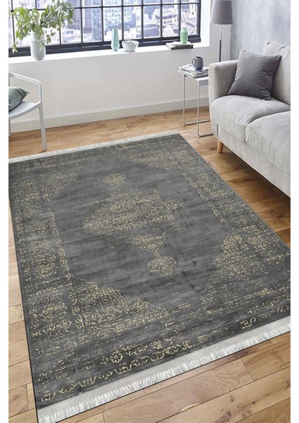 Klasik Desenli Halı Kaymaz Taban Kilim Yıkanabilir Yolluk Dot Tabanlı Salon Halısı 4113A fırsatları