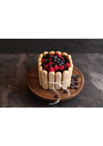 Büyük Boy 29 cm Ahşap Sunumluk Ayaklı Sunumluk Ahşap Ceviz Renk