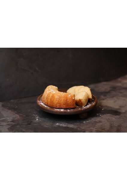 Büyük Boy 29 cm Ahşap Sunumluk Ayaklı Sunumluk Ahşap Ceviz Renk