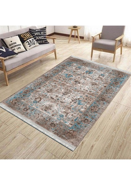 Eskitme Otantik Halı Yıkanabilir Halı Kaymaz Taban Kilim Dot Tabanlı Oturma Odası Halısı 4037A modelleri