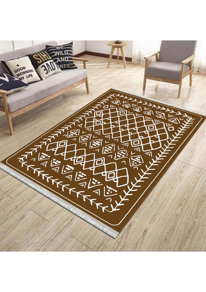 Iskandinav Figürlü Yolluk Kaymaz Taban Kilim Yıkanabilir Yolluk Dot Tabanlı Salon Halısı 4123C modelleri