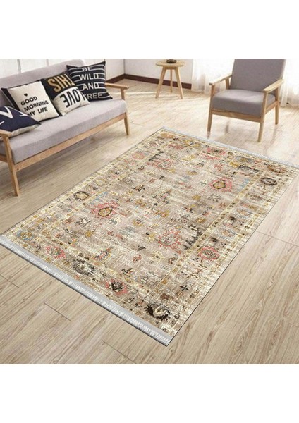Eskitme Çiçek Desenli Halı Kaymaz Taban Kilim Yıkanabilir Yolluk Dot Tabanlı Salon Halısı 4160A modelleri