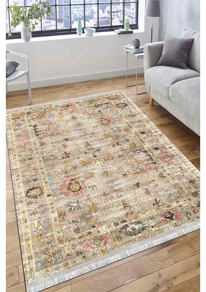 Eskitme Çiçek Desenli Halı Kaymaz Taban Kilim Yıkanabilir Yolluk Dot Tabanlı Salon Halısı 4160A fırsatları