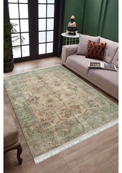 Vintage Çiçekli Desen Kaymaz Taban Kilim Yıkanabilir Yolluk Dot Tabanlı Salon Halısı 4166A fiyatları