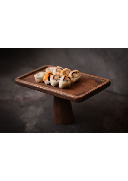 Dikdörtgen Taramalı Ahşap Pasta Kek Standı , Ahşap Ayaklı Kek Standı,sunumluk, Peynir Tabağı fırsatları