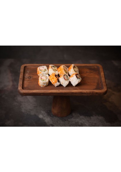 Dikdörtgen Taramalı Ahşap Pasta Kek Standı , Ahşap Ayaklı Kek Standı,sunumluk, Peynir Tabağı