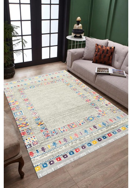 Otantik Desen Yolluk Kaymaz Taban Kilim Yıkanabilir Yolluk Dot Tabanlı Salon Halısı 4133H fiyatları