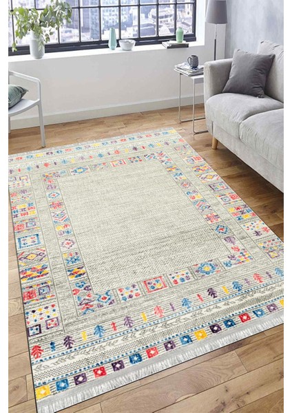 Otantik Desen Yolluk Kaymaz Taban Kilim Yıkanabilir Yolluk Dot Tabanlı Salon Halısı 4133H fırsatları