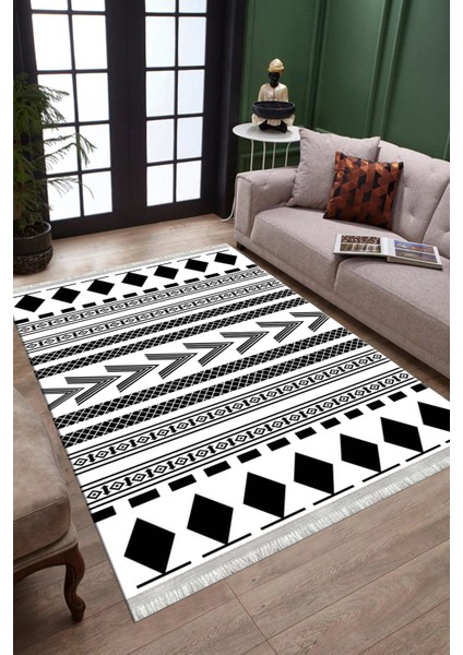 Geometrik Figürlü Halı Kaymaz Taban Kilim Yıkanabilir Yolluk Dot Tabanlı Salon Halısı 4120B fiyatları