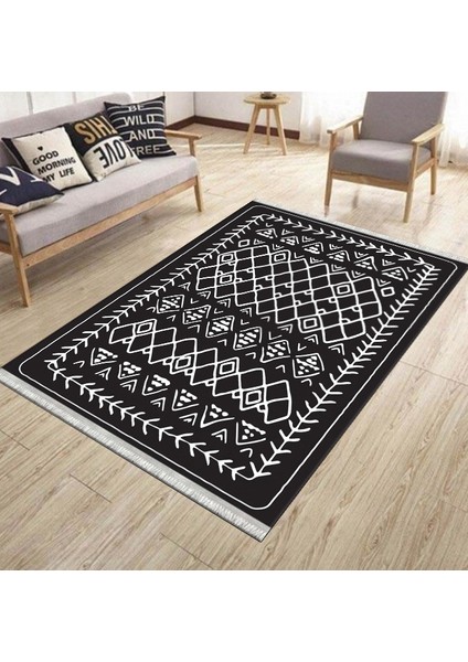 Iskandinav Figürlü Yolluk Kaymaz Taban Kilim Yıkanabilir Yolluk Dot Tabanlı Salon Halısı 4123A modelleri