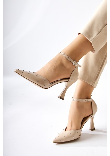 Senida Ten Troklu Sivri Burunlu Kadın Topuklu Ayakkabı fiyatları