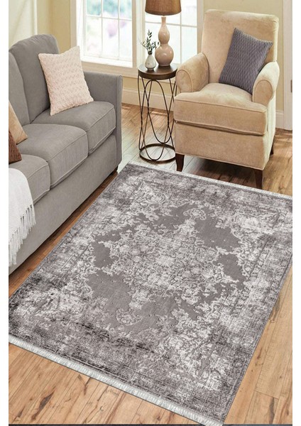 Eskitme Klasik Desen Kaymaz Taban Kilim Yıkanabilir Yolluk Dot Tabanlı Salon Halısı 4174A