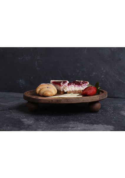 Ahşap Sunumluk Ayaklı Sunumluk Ahşap Ceviz Renk modelleri