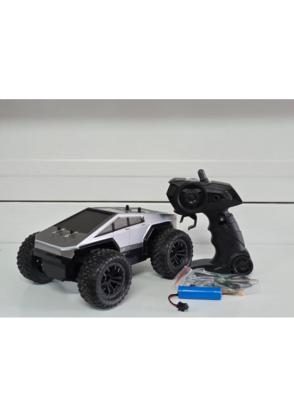 Oyuncak Uzaktan Kumandalı Tesla Cybertruck Araba Şarjlı Işıklı Yüksek Hızlı Drift