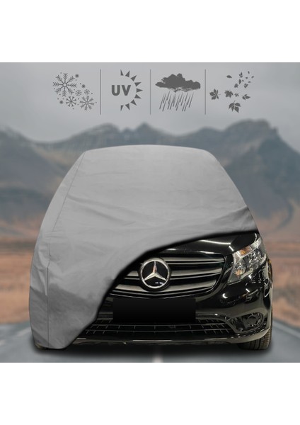 Mercedes Benz Vito W447 Extra UZUN(2014 ) Oto Branda Su Geçirmez Miflonlu Araba Brandası Klipsli Araba Çadırı