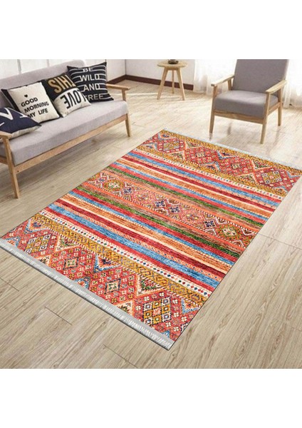 Otantik Desen Yolluk Kaymaz Taban Kilim Yıkanabilir Yolluk Dot Tabanlı Salon Halısı 4132A modelleri