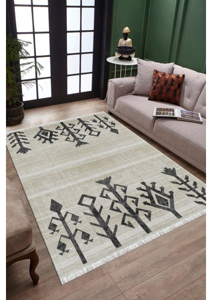 Vintage Otantik Halı Kaymaz Taban Kilim Yıkanabilir Yolluk Dot Tabanlı Salon Halısı 4212C fiyatları