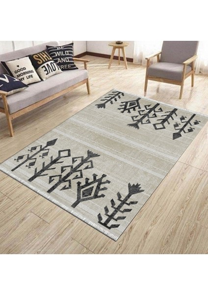 Vintage Otantik Halı Kaymaz Taban Kilim Yıkanabilir Yolluk Dot Tabanlı Salon Halısı 4212C modelleri
