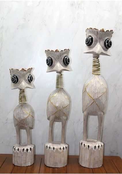 Ahşap 3'lü Deve Kuşu Seti 90 cm Trendy:7