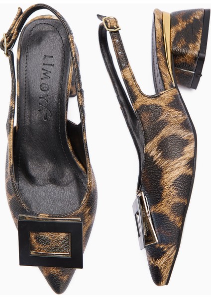 Tiana Leopar Desenli Tokalı Topuk Detaylı Kadın Ayakkabı fiyatları