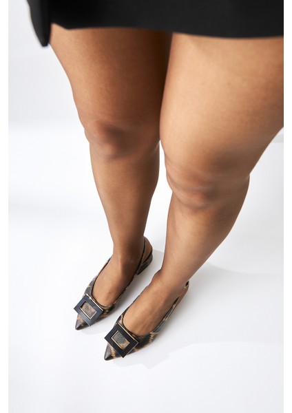 Tiana Leopar Desenli Tokalı Topuk Detaylı Kadın Ayakkabı indirimleri