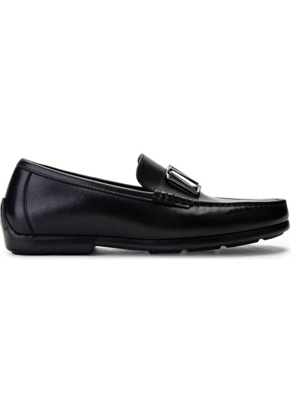 Valentıno Erkek Hakiki Deri Siyah Loafer Ayakkabı 667 2081 Erk Ayk Y23 Black