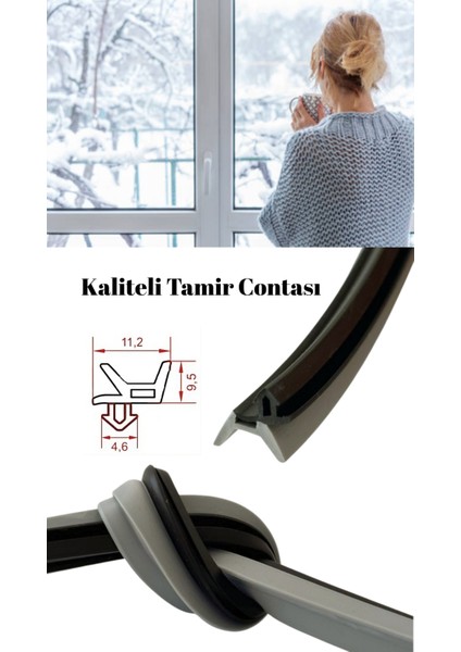 Tamir Contası Pen Kapı Pencere Değiştirme Fitili Kaliteli Hammadde Tam Yalıtım 10 Metre