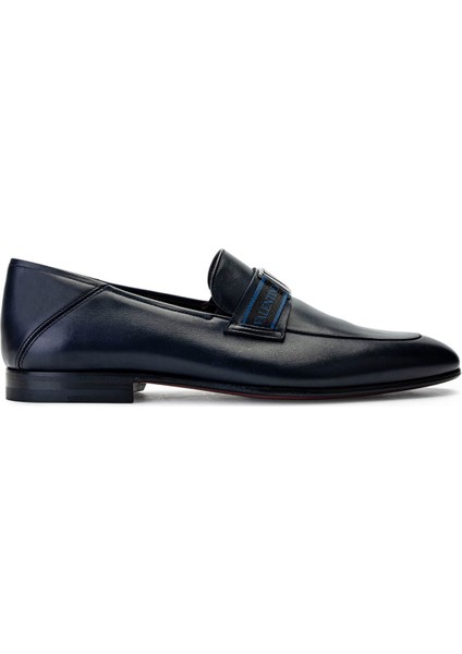 Valentıno Erkek Hakiki Deri Mavi Loafer Ayakkabı 667 20090 Erk Ayk Y23 Blue