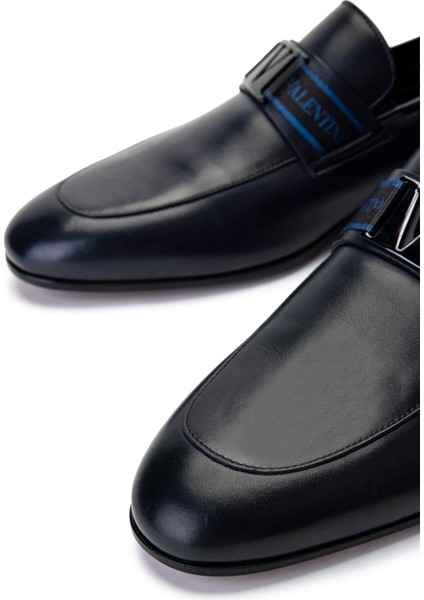Valentıno Erkek Hakiki Deri Mavi Loafer Ayakkabı 667 20090 Erk Ayk Y23 Blue fırsatları