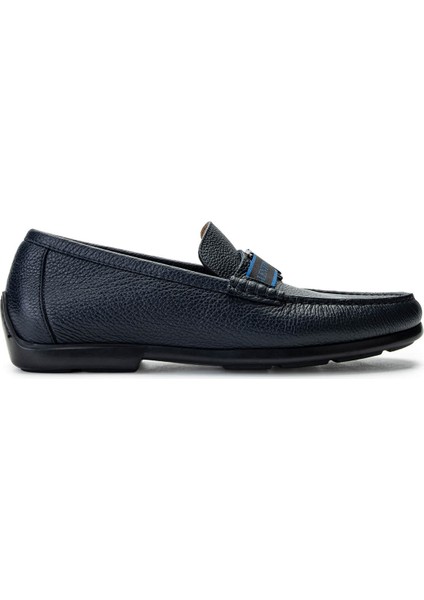 Valentıno Erkek Hakiki Deri Mavi Loafer Ayakkabı 667 2088 Erk Ayk Y23 Dark Blue