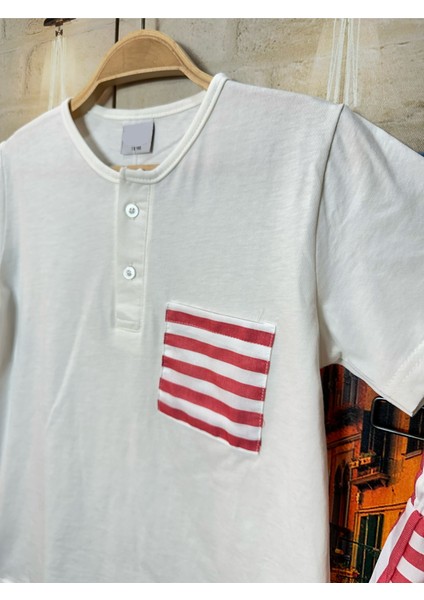 Erkek Çocuk Çizgili Rahat Kesim T-Shirt - Şort Takım fırsatları