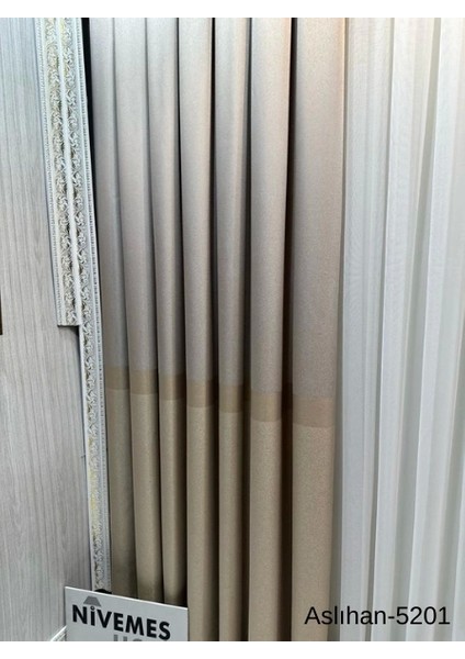 Nivemeshome Aslıhan Vizon FT632116 V-5201 1/3 Sık Pile Fon Perde Apm fiyatları