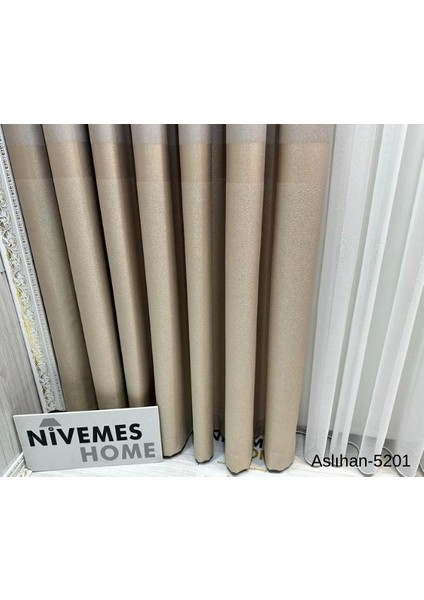 Nivemeshome Aslıhan Vizon FT632116 V-5201 1/3 Sık Pile Fon Perde Apm modelleri