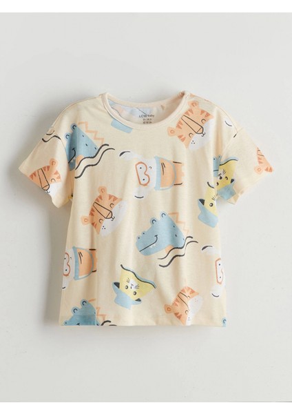 Lcw Baby Bej Baskılı Erkek Bebek Tişört ve Şort 2'li fiyatları