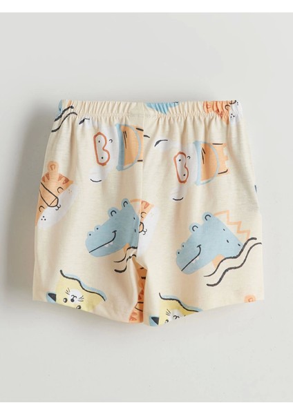 Lcw Baby Bej Baskılı Erkek Bebek Tişört ve Şort 2'li indirimleri