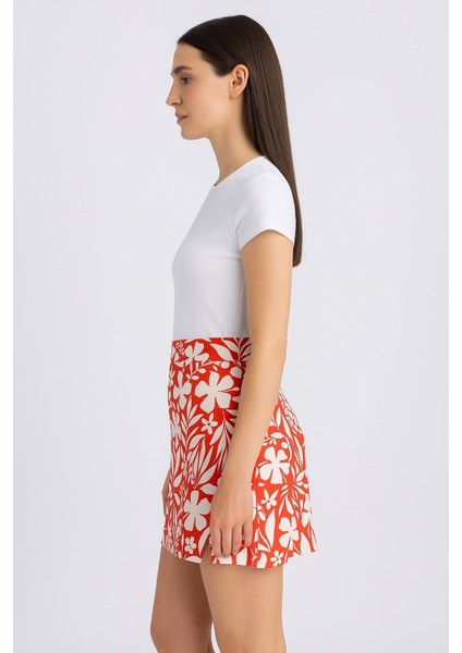 Lupinn Moda Kadın Yüksek Bel Çiçek Desenli Etek Görünümlü Şort – Şık ve Konforlu Yaz Kombinleri Için fiyatları