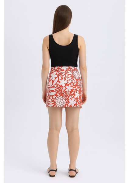 Lupinn Moda Kadın Yüksek Bel Çiçek Desenli Etek Görünümlü Şort – Şık ve Konforlu Yaz Kombinleri Için fırsatları