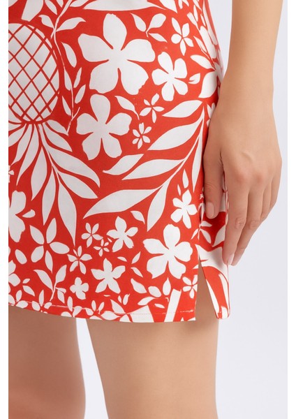 Lupinn Moda Kadın Yüksek Bel Çiçek Desenli Etek Görünümlü Şort – Şık ve Konforlu Yaz Kombinleri Için indirimleri