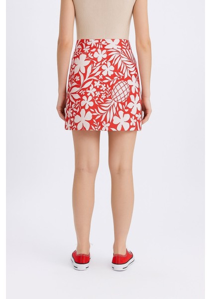 Lupinn Moda Kadın Yüksek Bel Çiçek Desenli Etek Görünümlü Şort – Şık ve Konforlu Yaz Kombinleri Için