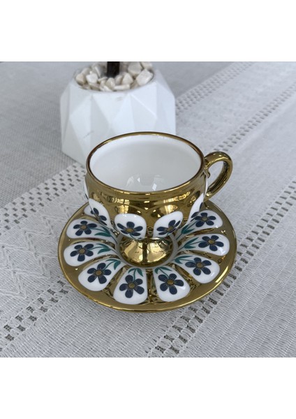 Oscar 2 Kişilik Kahve Fincan Takımı - 90 ml SCT-06177/8 (Mavi-Sarı) modelleri