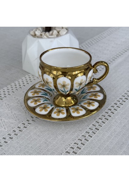 Oscar 2 Kişilik Kahve Fincan Takımı - 90 ml SCT-06177/8 (Mavi-Sarı) fırsatları