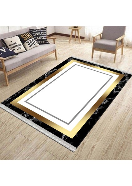 Çizgili Gold Halı Kaymaz Tabanlı Kilim Yıkanabilir Halı Yolluk Dot Tabanlı Halı 1006A fiyatları