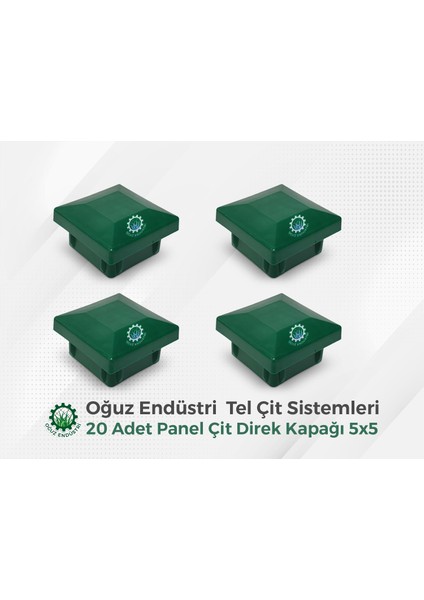 20 Adet Sert Plastik Panel Çit Direk Kapağı