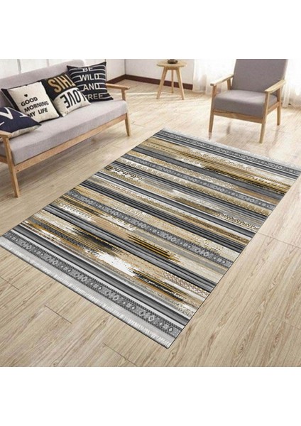 Otantik Motifli Kilim Yıkanabilir Halı Kaymaz Taban Kilim Dot Tabanlı Oturma Odası Halısı 4005C modelleri