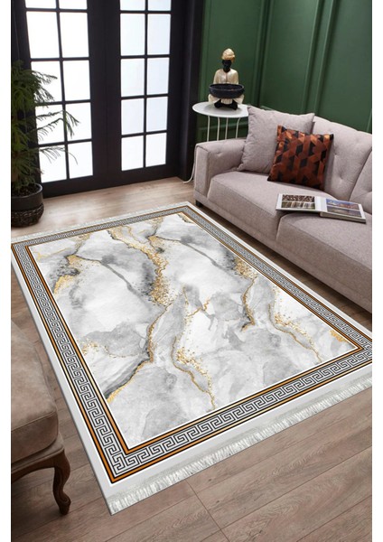 Dekoratif Mermer Desenli Kilim Makinede Yıkanabilir Kaymaz Tabanlı Yolluk Dot Tabanlı Halı 1080A fiyatları